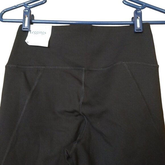 Old Navy Active Women's Small High Rise Black Gray Leggings Zip Pockets New - Picture 4 of 5